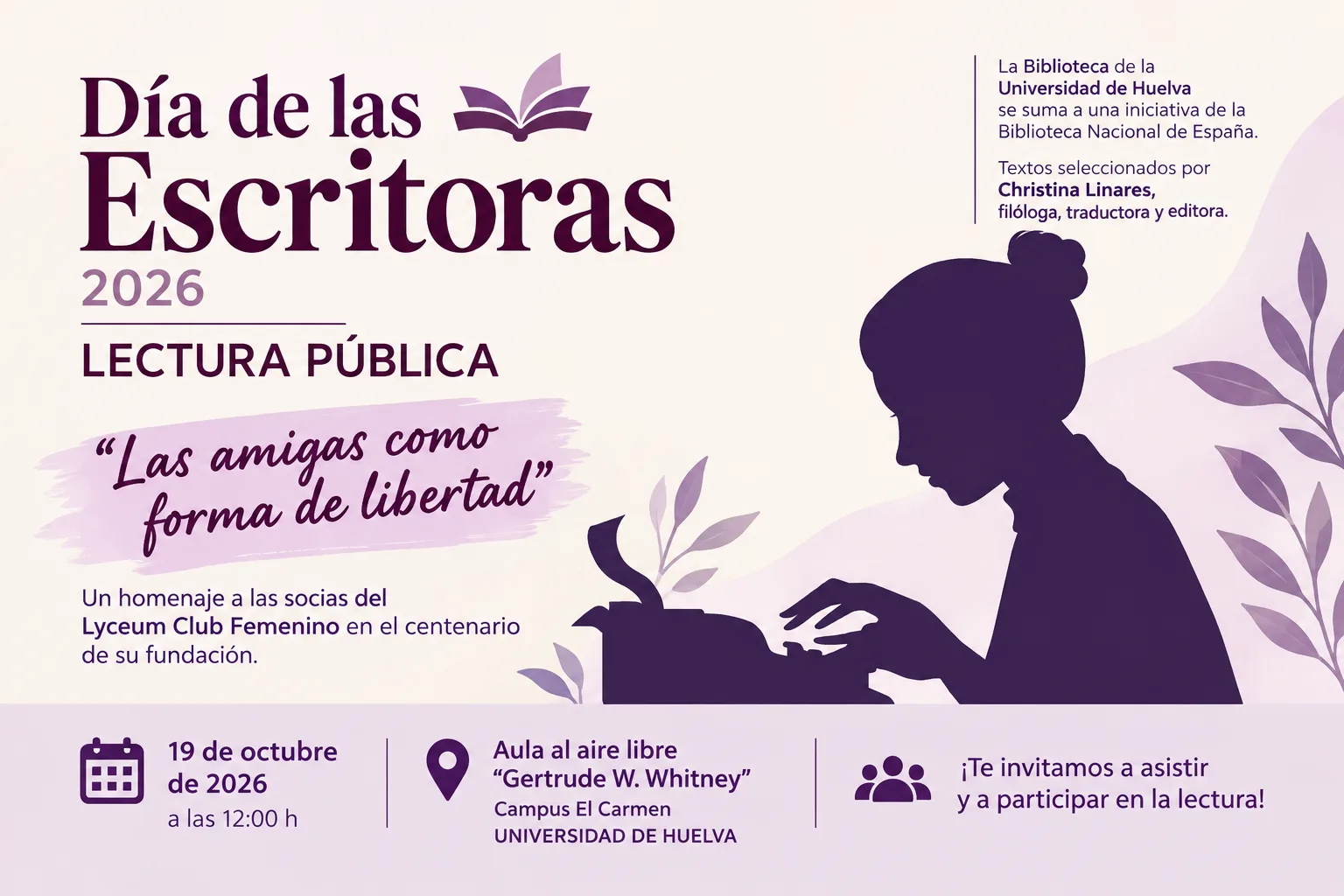Women Writers' Day: public reading at the UHU