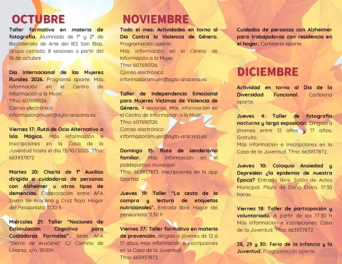 Imagen de la noticia: Aracena programa una veintena de actividades de salud hasta diciembre