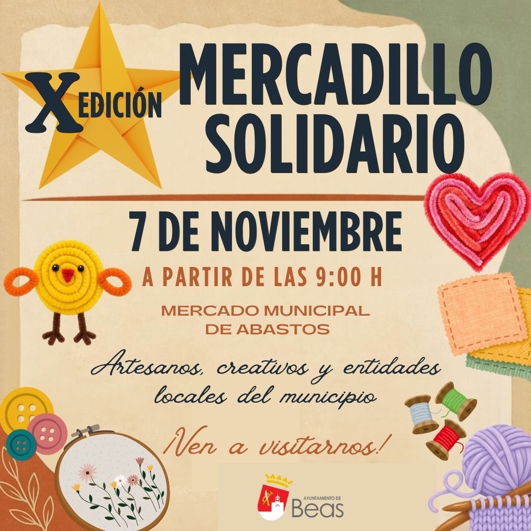 Imagen de la noticia: Beas celebra el 7 de noviembre su X Mercadillo Solidario